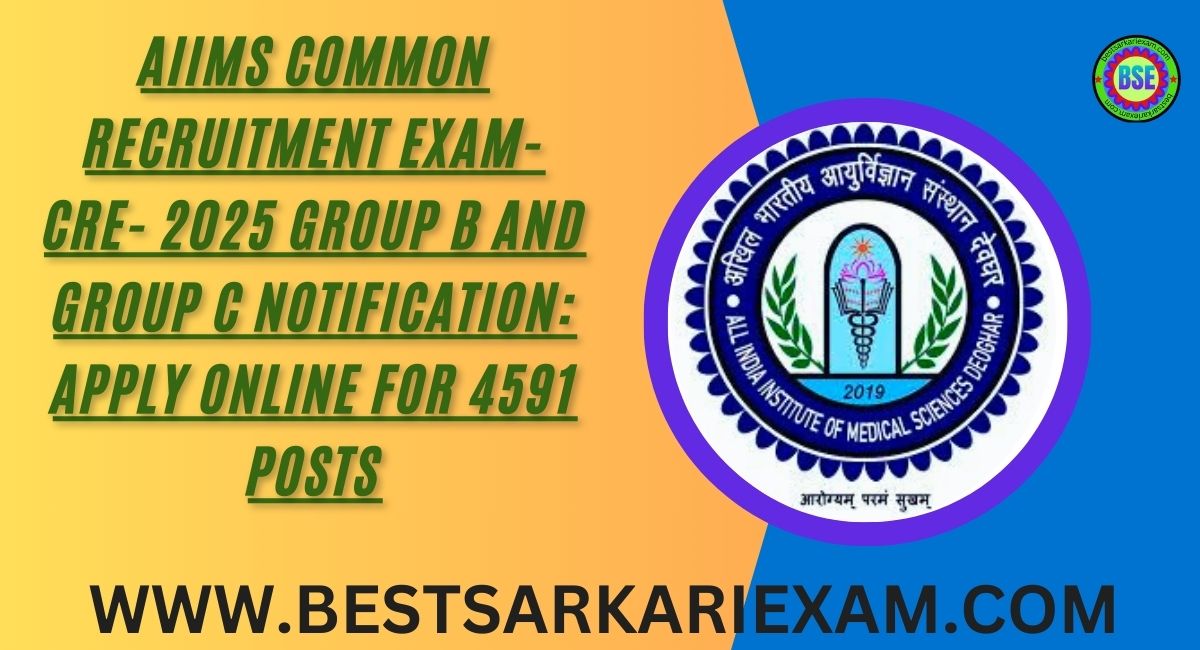 AIIMS Common Recruitment Exam CRE 2025