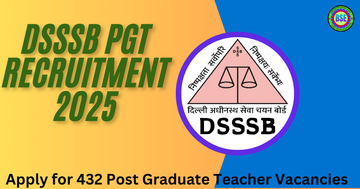 DSSSB PGT Recruitment 2025